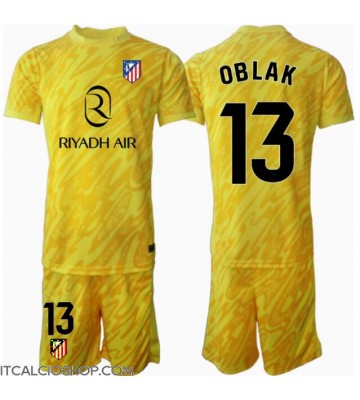 Atletico Madrid Jan Oblak #13 Portiere Terza Maglia Bambino 2024-25 Manica Corta (+ Pantaloni corti)